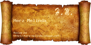 Herz Melinda névjegykártya